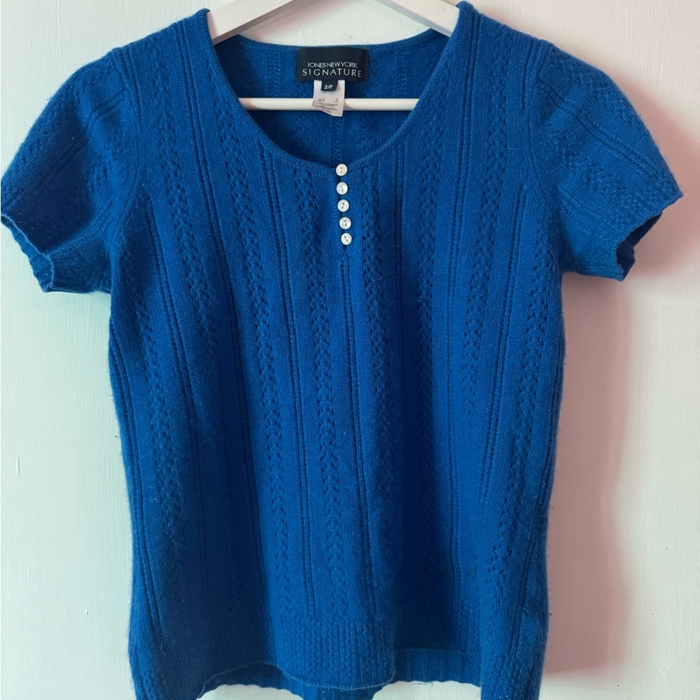 Jones New York Cashmere Blue Women's Top